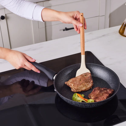 Karaca Nebula 7 Piece Granite Cookware Set, Induction Compatible, Black