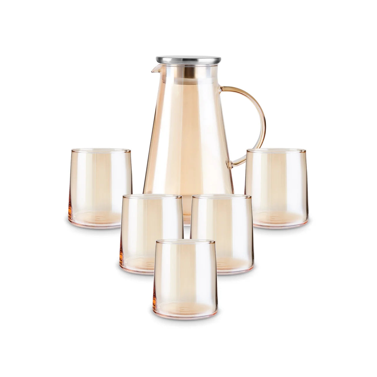 Karaca Serene 7 Delig Glazen Set Amber