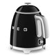 Smeg KLF05BLEU Siyah Mini Kettle – 0.8 Litre Kompakt Su Isıtıcı
