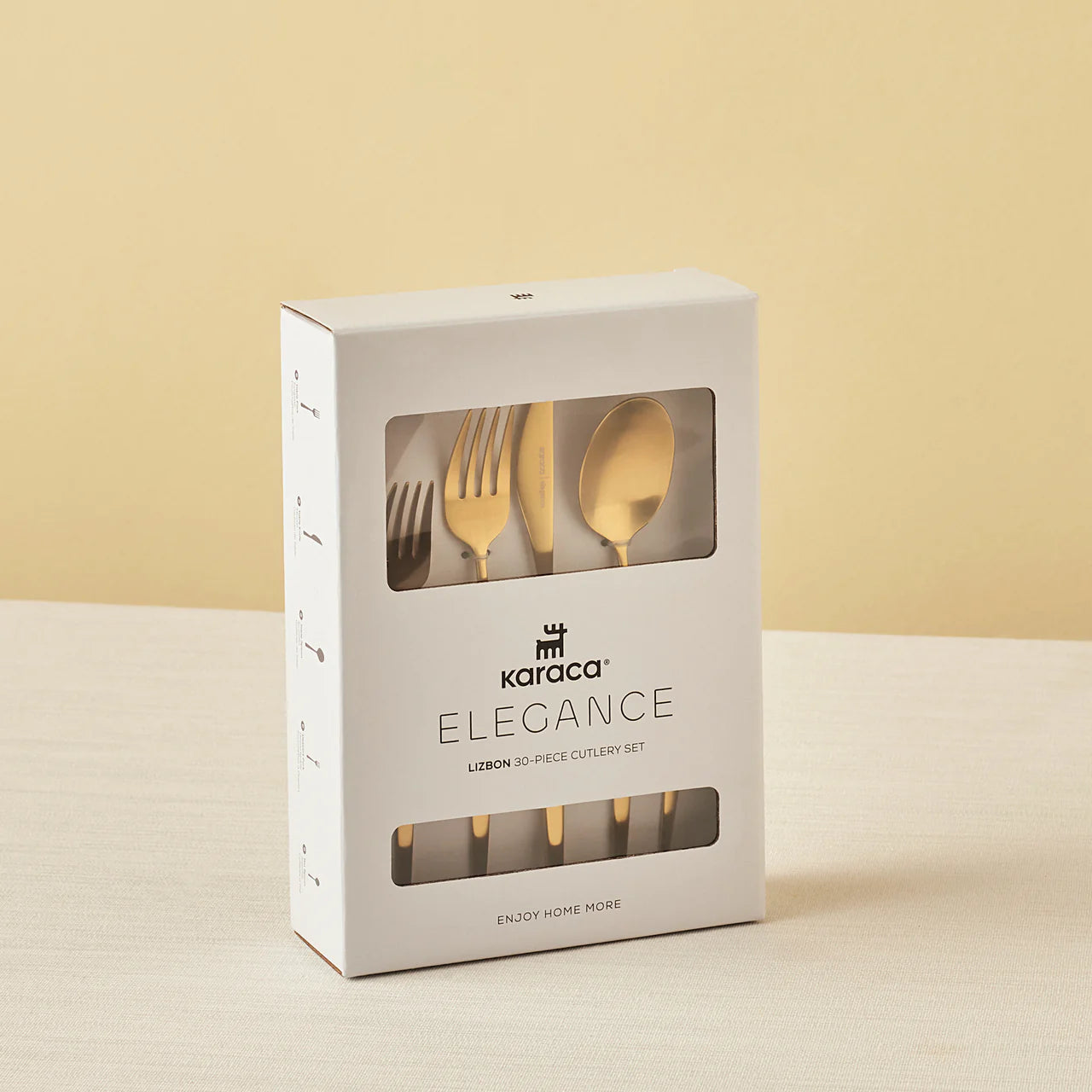 Karaca Lizbon Matte Gold 30 Parça 6 Kişilik Çatal Kaşık Bıçak Takımı