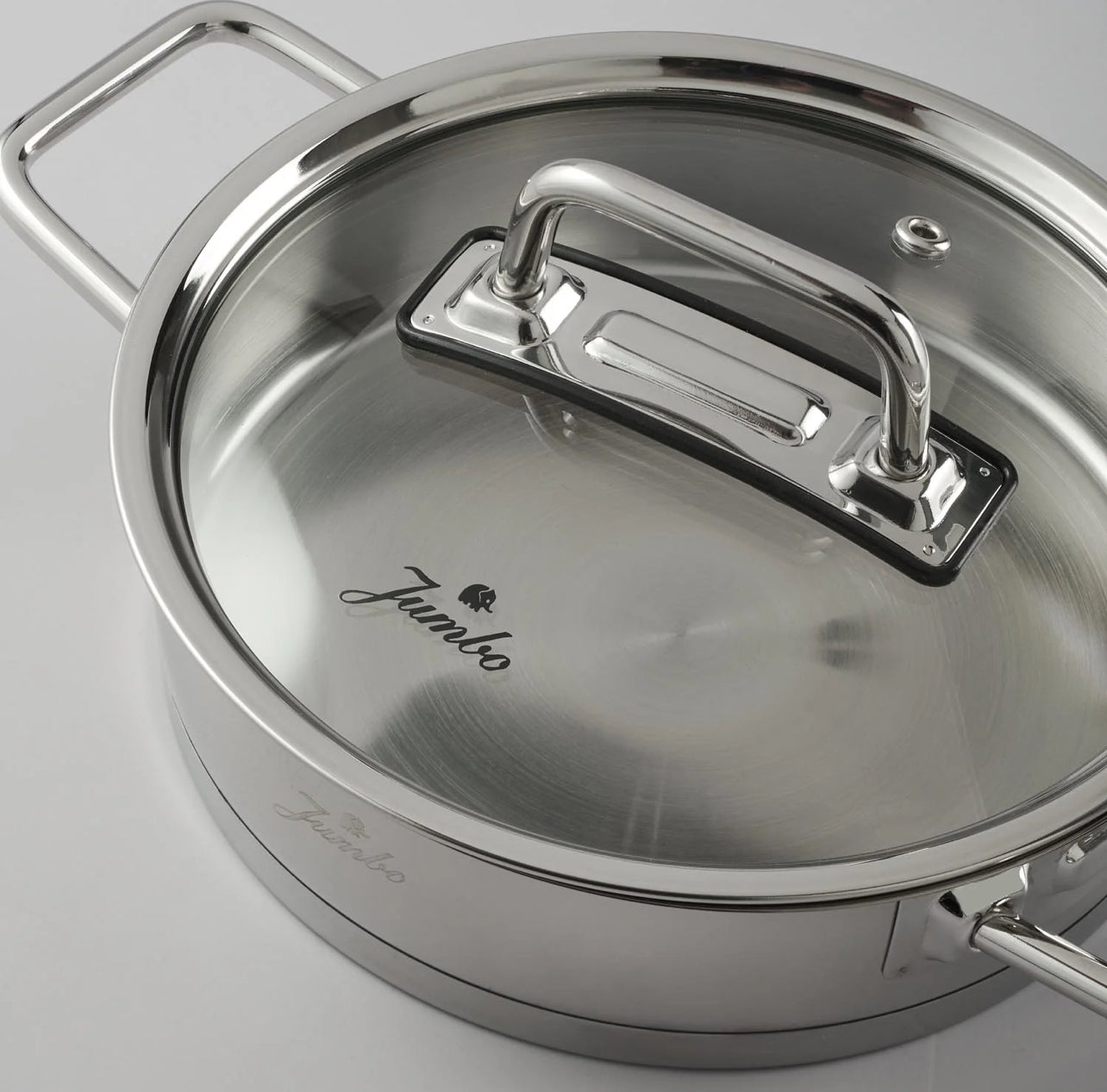 Jumbo Assos 3’lü Çelik Sahan Seti – 6 Parça, İndüksiyon Uyumlu