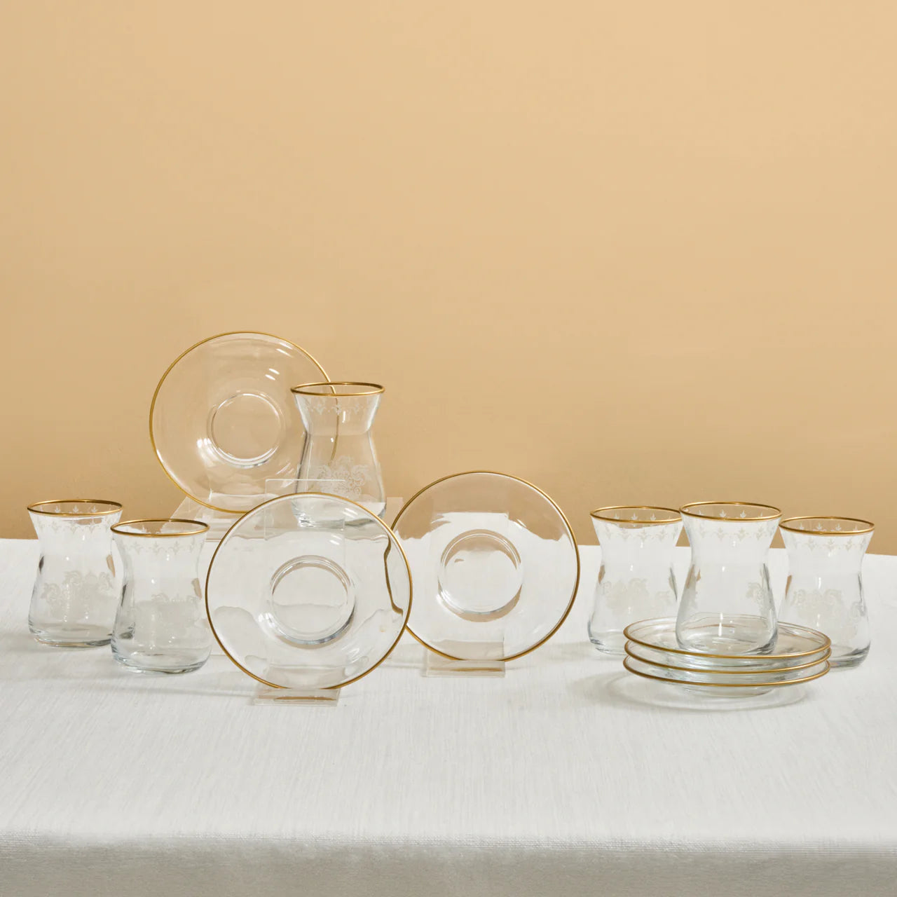 Karaca Gent 12 Piece Tea Set for 6 People – Gold