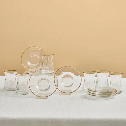 Karaca Gent 12 Piece Tea Set for 6 People – Gold