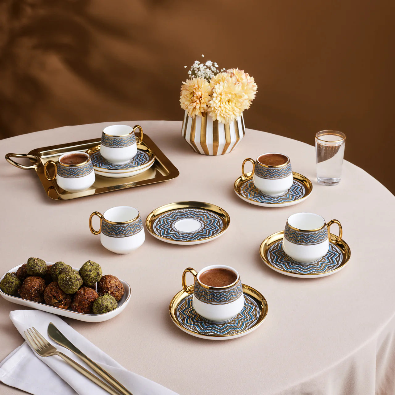 Karaca Suadiye 90 ml 6 Kişilik Kahve Fincanı Seti