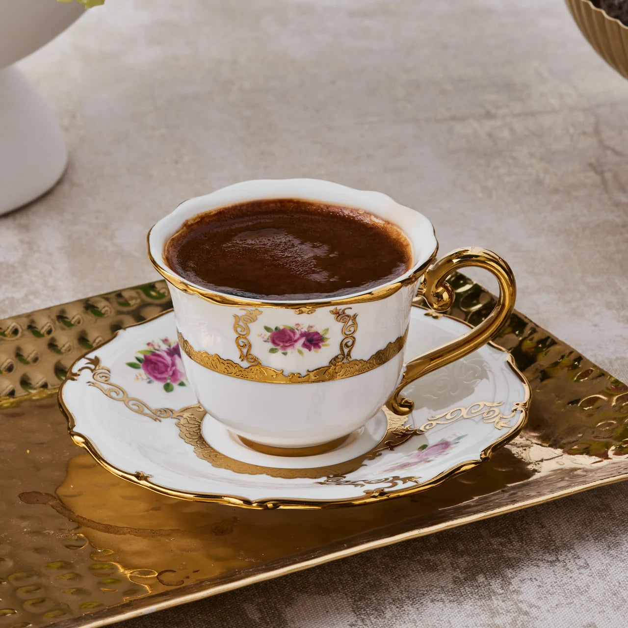 Karaca Royal Bone Elizabeth 6 Kişilik Kahve Fincanı Takımı – 90 ml