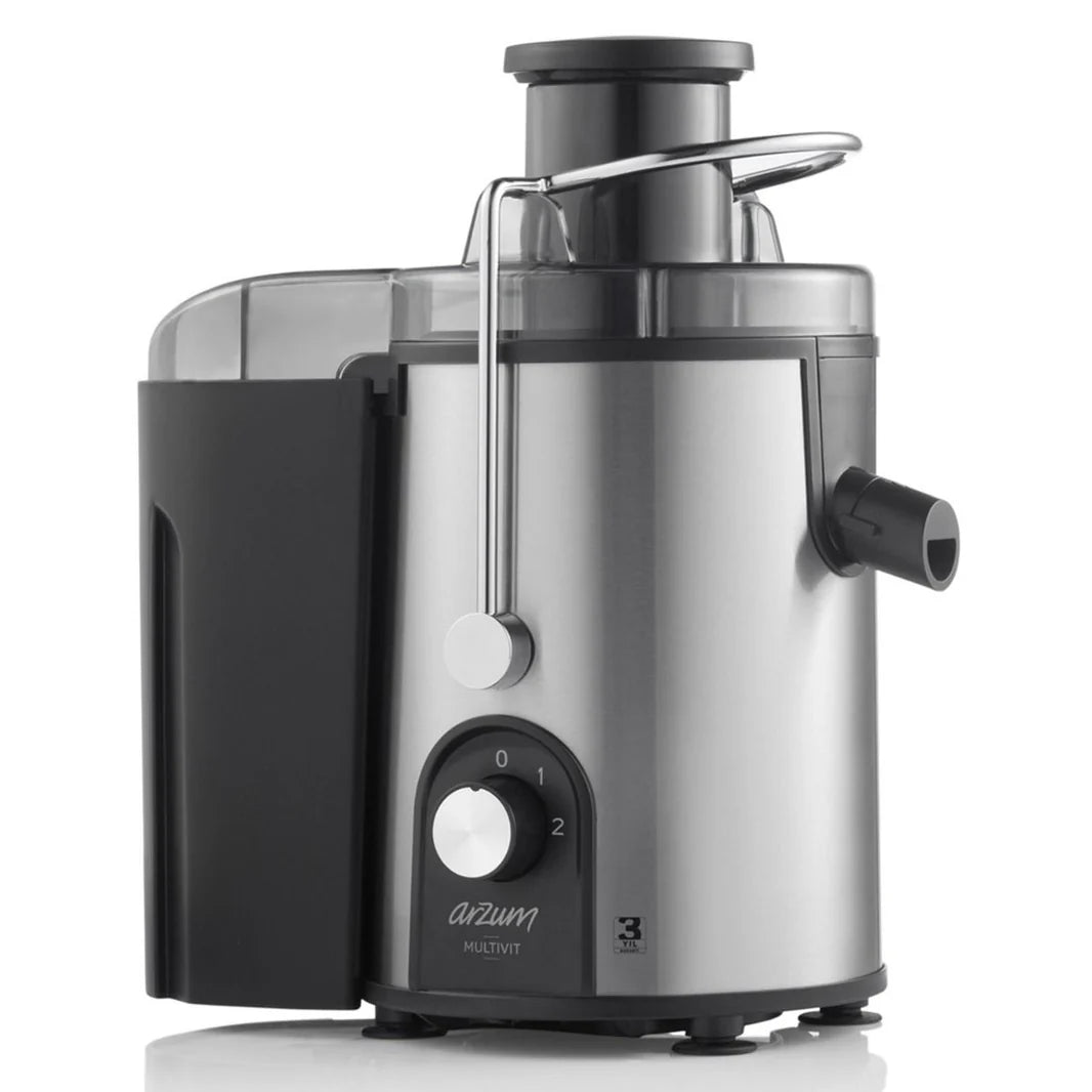 Arzum AR1060 Multivit Katı Meyve Sıkacağı 400W – 3 Kademeli, Paslanmaz Çelik