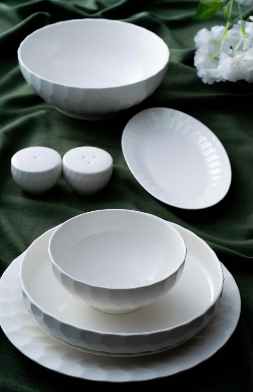 Acar Relax 29 Parça 6 Kişilik Porselen Yemek Takımı – Beyaz