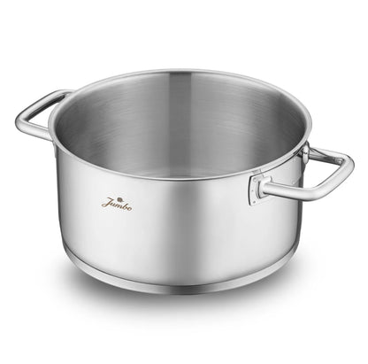 Jumbo Metalix 8 Parça Çelik Tencere Seti – 18/10 Paslanmaz Çelik, İndüksiyon Uyumlu