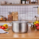 Karaca Elite 28 cm Stainless Steel Pot – 9.5 L, Induction Compatible