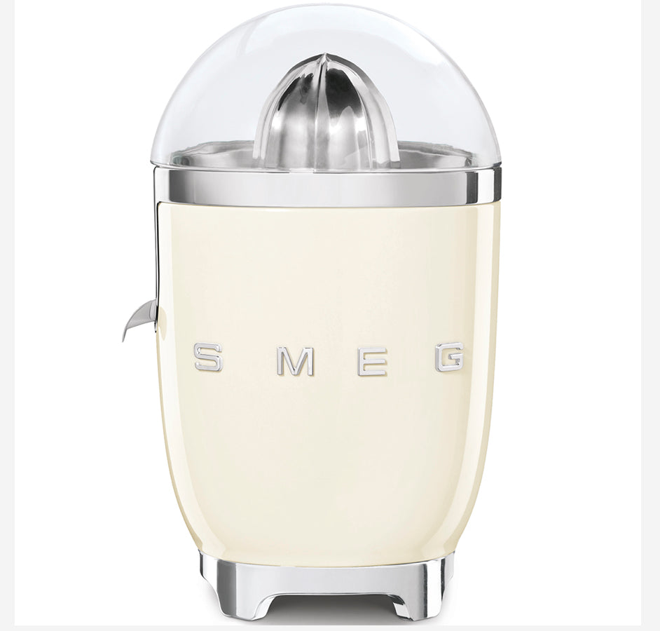 SMEG CJF11CREU Elektrische citruspers met crèmekleurige afwerking – Tritan Renew, roestvrijstalen kegel, anti-druppelsysteem