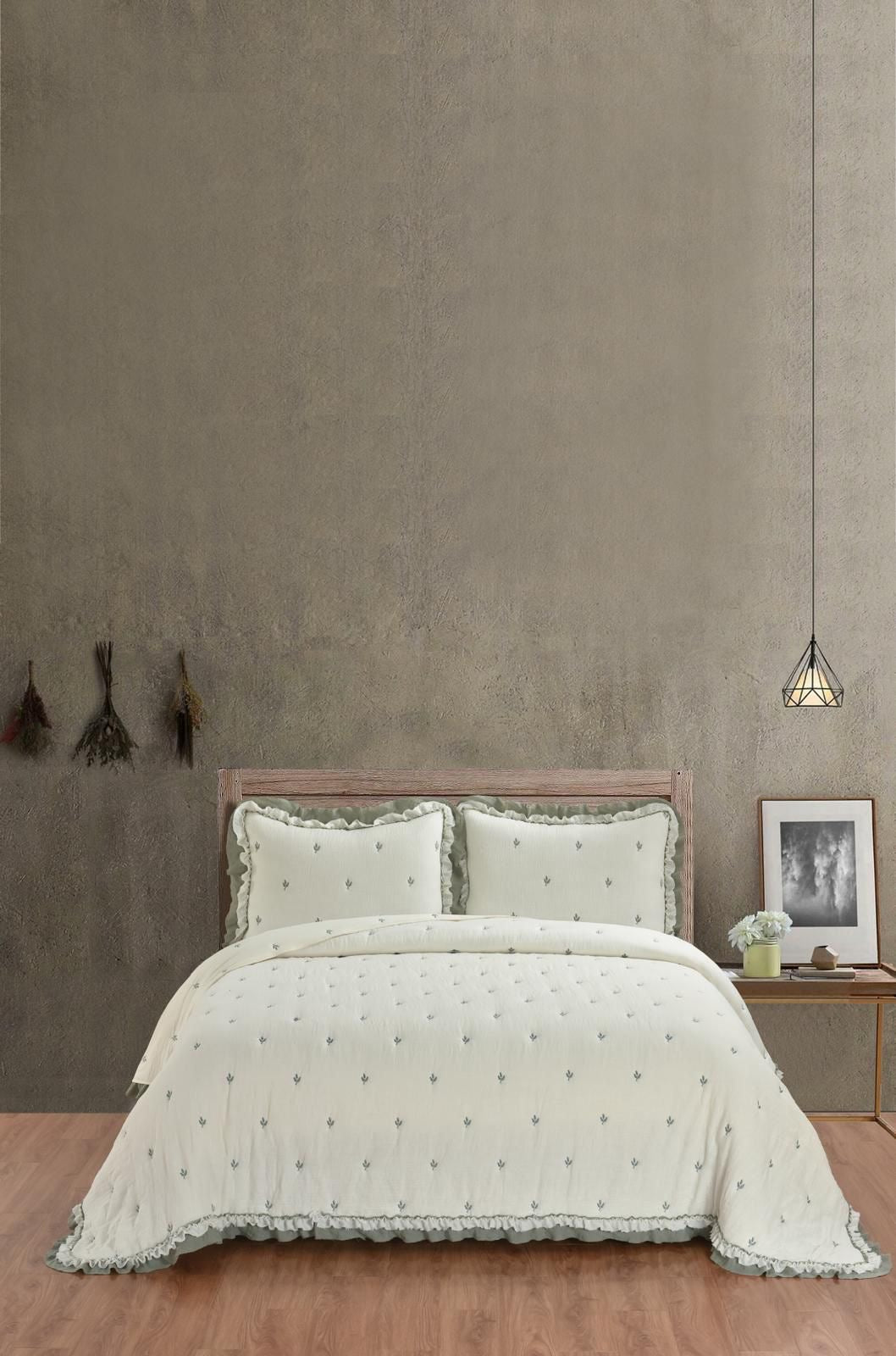 Mora Müslin Çift Kişilik Yatak Örtüsü 240x260 cm – 3 Renk Seçenekli