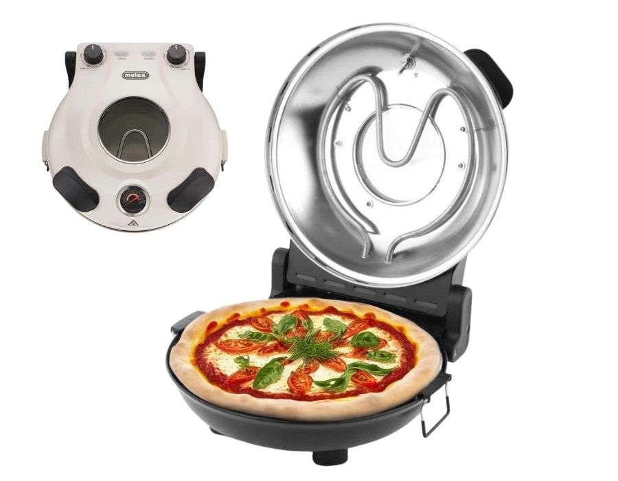Mulex Tasfirin Taş Fırın Pizza ve Lahmacun Makinesi – 400°C, Çift Isı Kontrolü, Soft Close Kapak