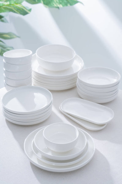 Acar Diona 27 Parça 6 Kişilik Yemek Takımı – Beyaz Porselen