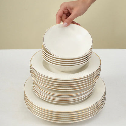 Karaca Stream Bone Massimo 24 Parça 6 Kişilik Yemek Takımı – Gold