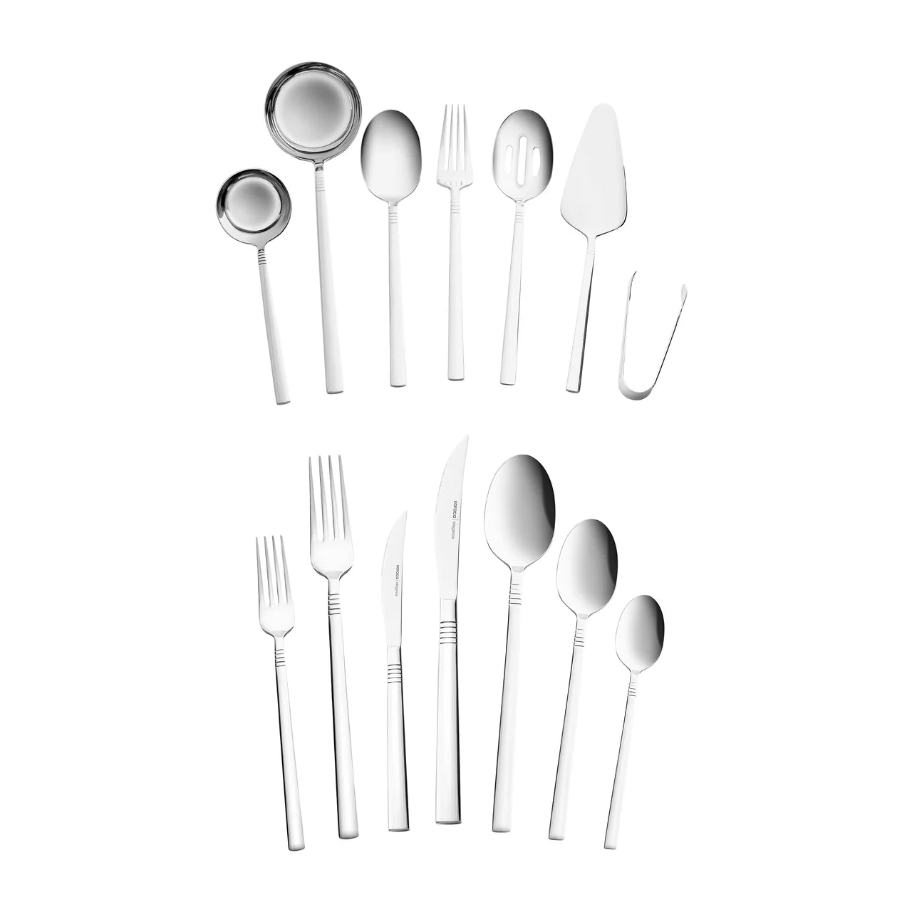 Karaca Nil 91 Stuks 18/10 Roestvrijstalen Vork Lepel Mes Set – Met Serviesset