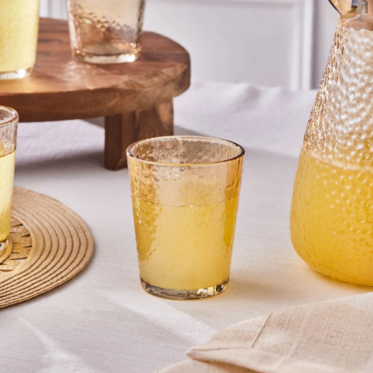 Karaca Luminous Amber 7 Parça Cam Sürahi ve Bardak Seti – 1,8 L Sürahi ve 6 Bardak