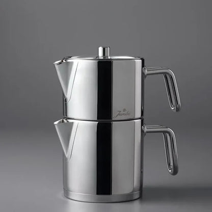 Jumbo Metalix Full Metal Paslanmaz Çelik Çaydanlık Takımı – 1,1 L + 1,5 L, İndüksiyon Uyumlu