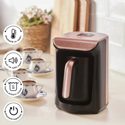 Karaca Hatır Köz Türk Kahve Makinesi Rosegold – Köz Tadında Bol Köpüklü Türk Kahvesi Deneyimi