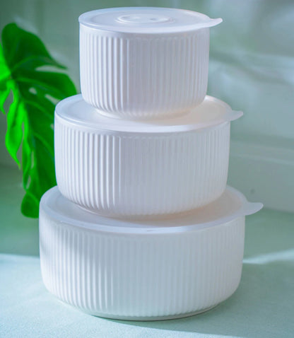 Acar Pure Carmen Kapaklı Porselen 6 Parça Kase Seti