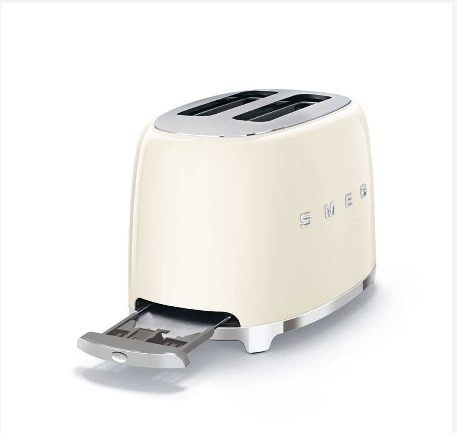 SMEG TSF01CREU Krem Ekmek Kızartma Makinesi – 2 Dilim, Retro 50’s Style, 950W