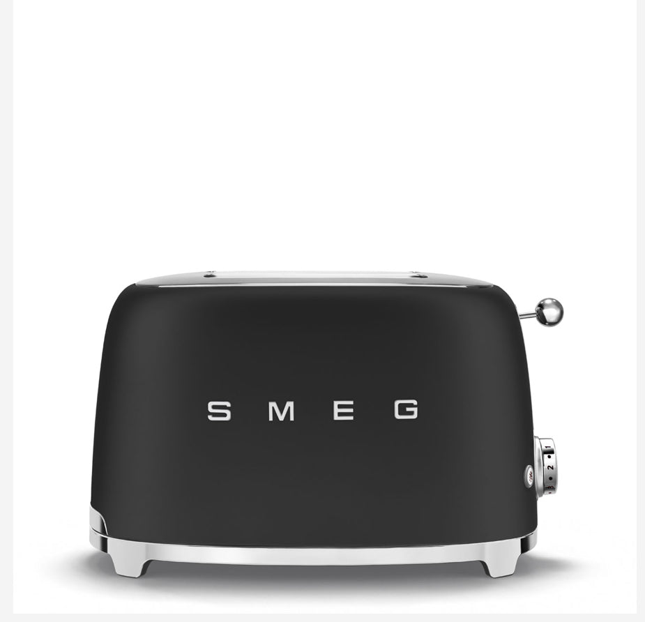 SMEG TSF01BLEU Zwarte Broodrooster – 2 Sneden, Retro 50's Stijl, 950W