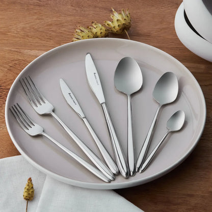 Karaca New Flow 84-Piece 12-Person Cutlery Set – Boxed Flatware Set