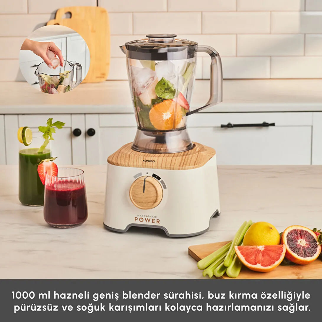 Karaca Mastermaid Power Multifunctional 10 in 1 Mutfak Robotu 2000W Wood
