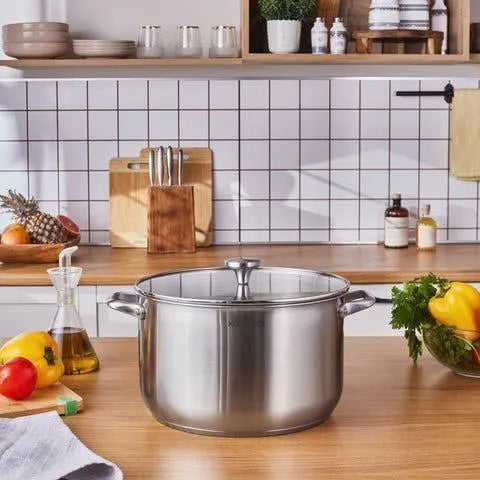 Karaca Elite 30 cm Stainless Steel Pot – 12.3 L, Induction Compatible