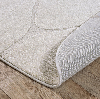 Merinos Elio 1984 Crem Halı – Japandi Tarzı, Modern Desen, Yumuşak Dokulu Makine Halısı