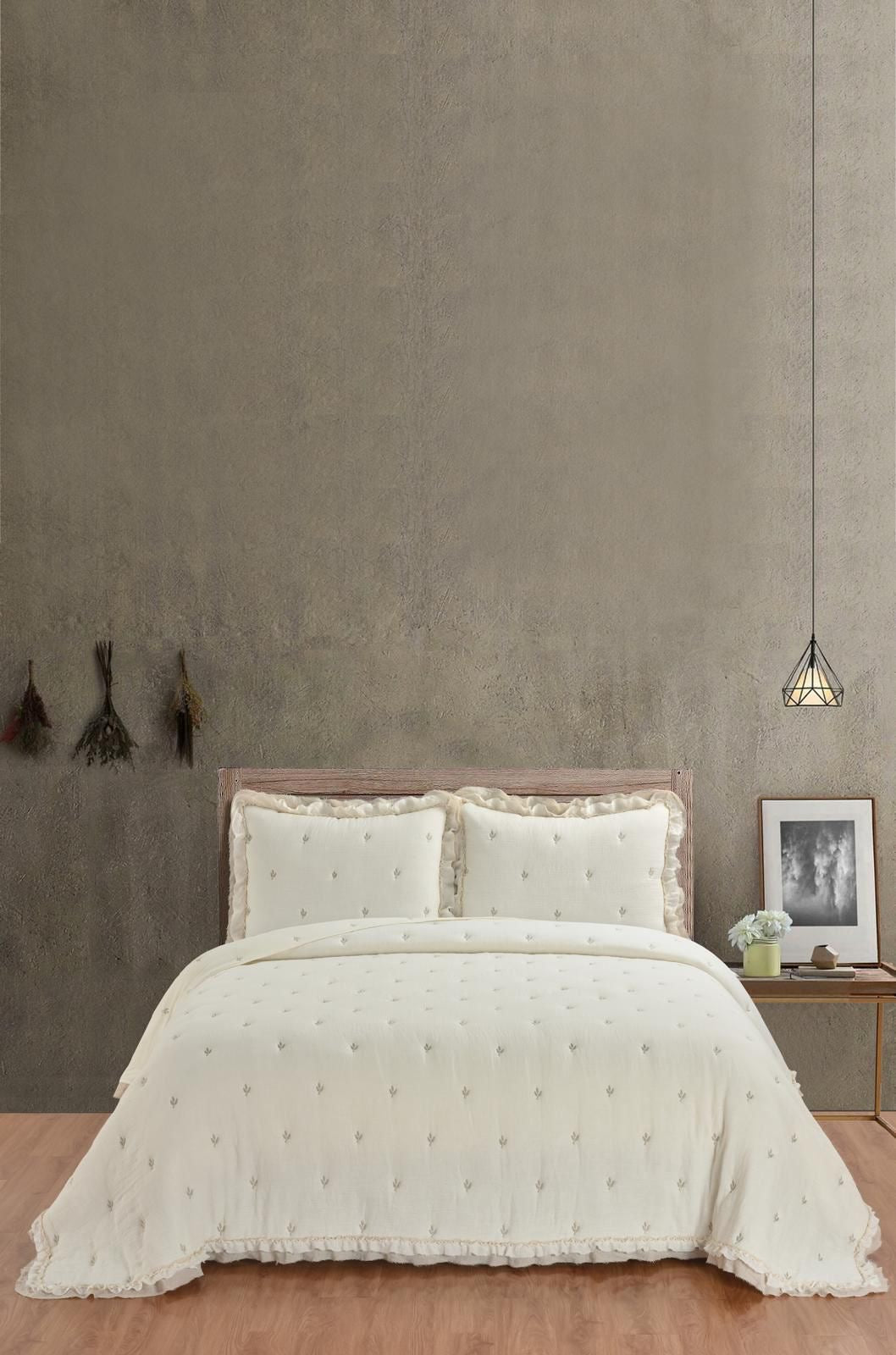 Mora Müslin Çift Kişilik Yatak Örtüsü 240x260 cm – 3 Renk Seçenekli