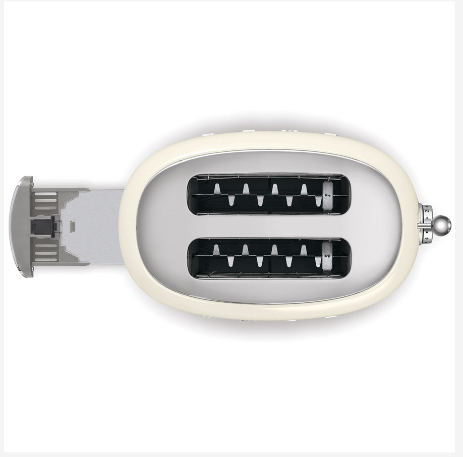 SMEG TSF01CREU Krem Ekmek Kızartma Makinesi – 2 Dilim, Retro 50’s Style, 950W