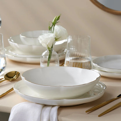 Karaca Flora Gold Porselen 24 Parça 6 Kişilik Yemek Takımı