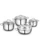 Korkmaz Perla A1606 8 Piece Stainless Steel Cookware Set – Induction Compatible