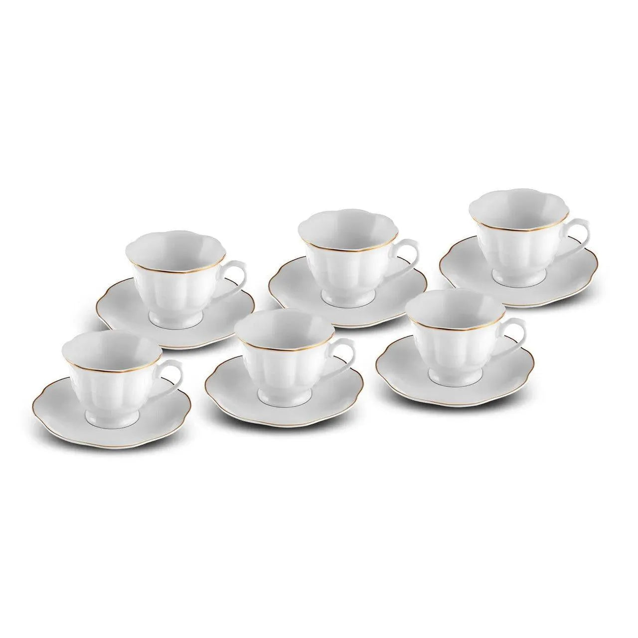 Karaca Bell 6 Person Coffee Cup Set, 90 ml, Porcelain