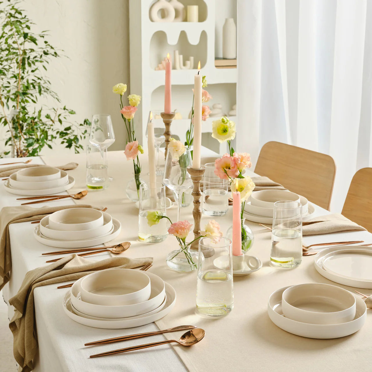 Karaca Earth Collection 24 Parça 6 Kişilik Yemek Takımı – Organik Formlar