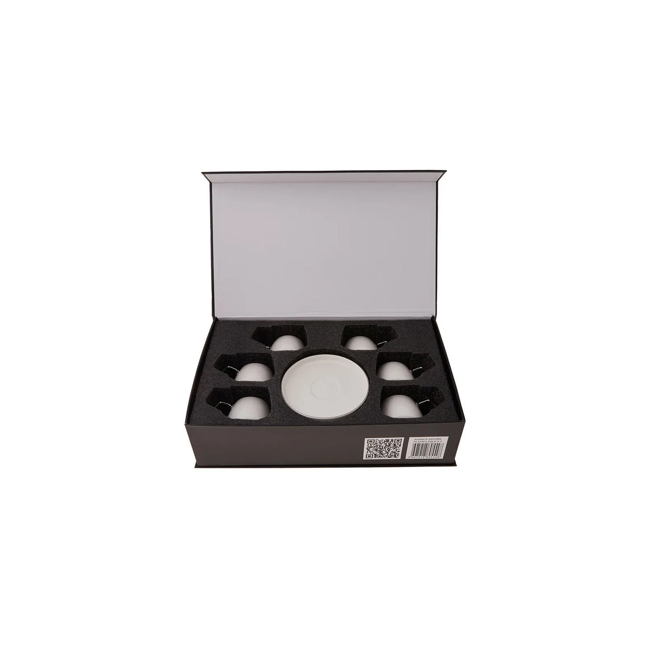 Karaca Streamline Saturn Platinum Coffee Cup Set for 6 People – 12 Pieces