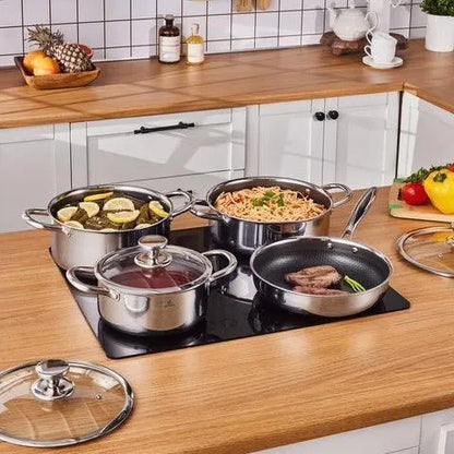 Karaca Guardian 3 Layer 7 Piece Stainless Steel Induction Cookware set