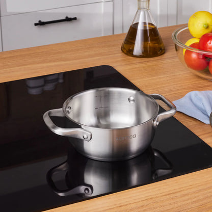 Karaca Elite Paslanmaz Çelik Sığ Tencere 18 cm – İndüksiyon Uyumlu