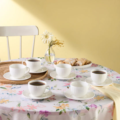 Karaca Anna Emboslu 6 Kişilik Çay Fincanı Seti, 220 ml, Porselen
