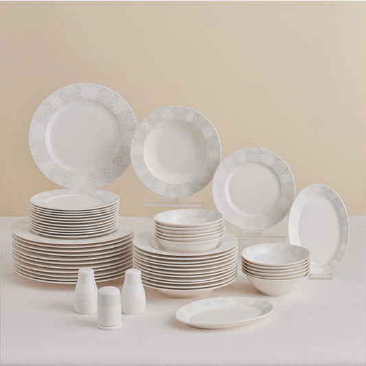 Karaca Forever Bone China New Olio 53 Parça 12 Kişilik Yemek Takımı – Beyaz