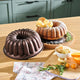 Karaca Cake Pro Lina Brown Cast Cake Mold 25.5 cm – Stylish Cake and Dessert Mold