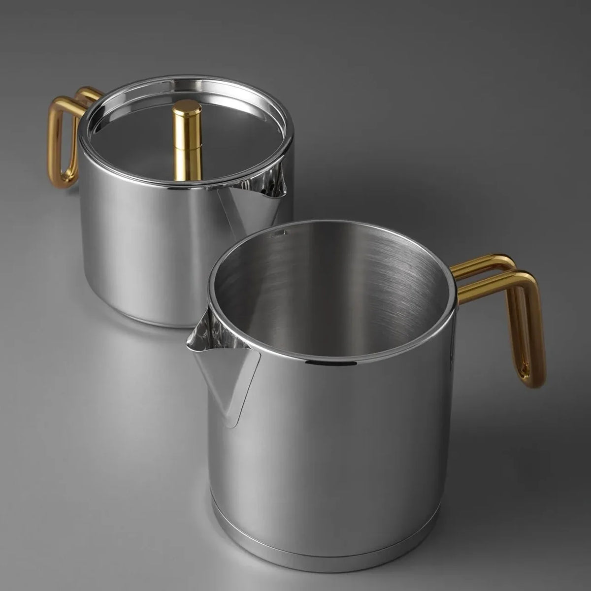 Jumbo Metalix Gold Paslanmaz Çelik Çaydanlık Takımı – 1,1 L + 1,5 L, İndüksiyon Uyumlu