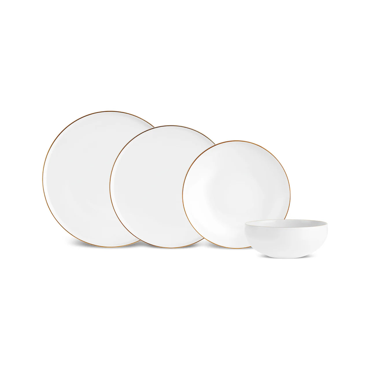 Karaca Stream Bone Meridian 24 Piece Dinner Set for 6 People – Gold