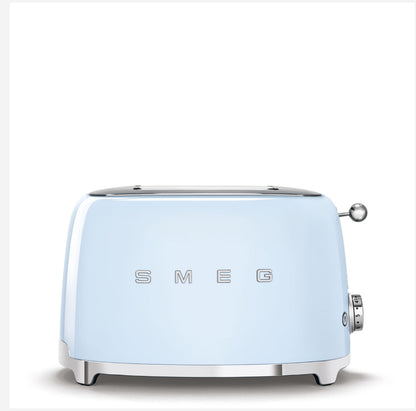 SMEG TSF01PBEU Pastelblauwe broodrooster – 2 sneden, 50's retro-stijl, 950W