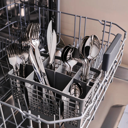 Karaca New Mantilla 84-Piece 12-Person Stainless Steel Cutlery Set – Platinum