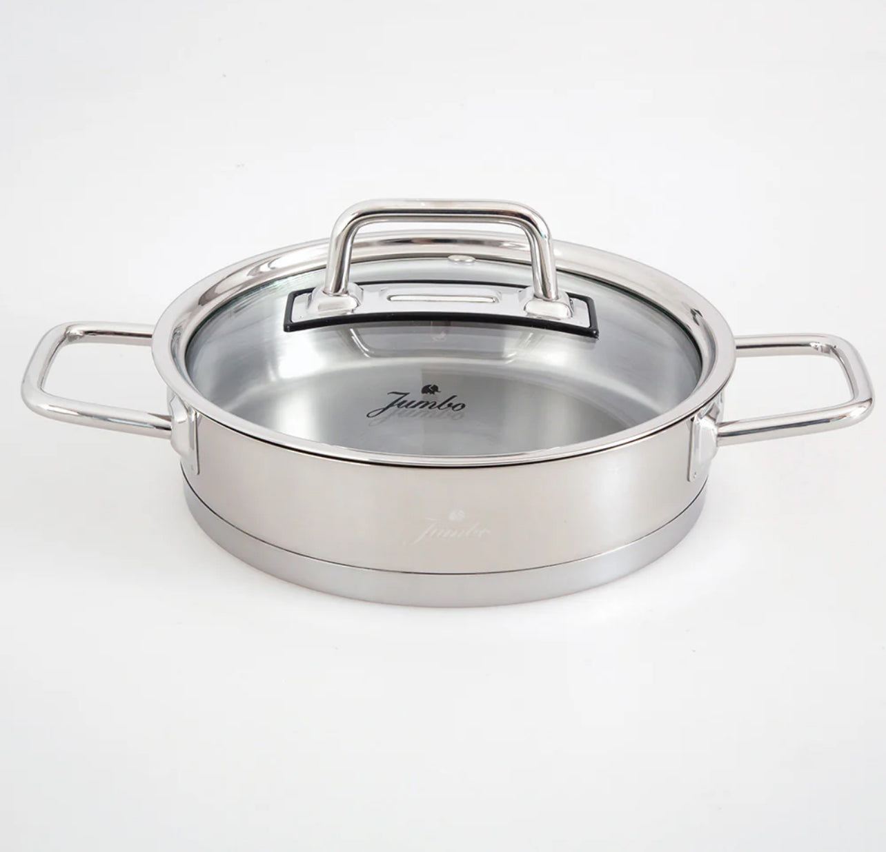 Jumbo Assos 3’lü Çelik Sahan Seti – 6 Parça, İndüksiyon Uyumlu