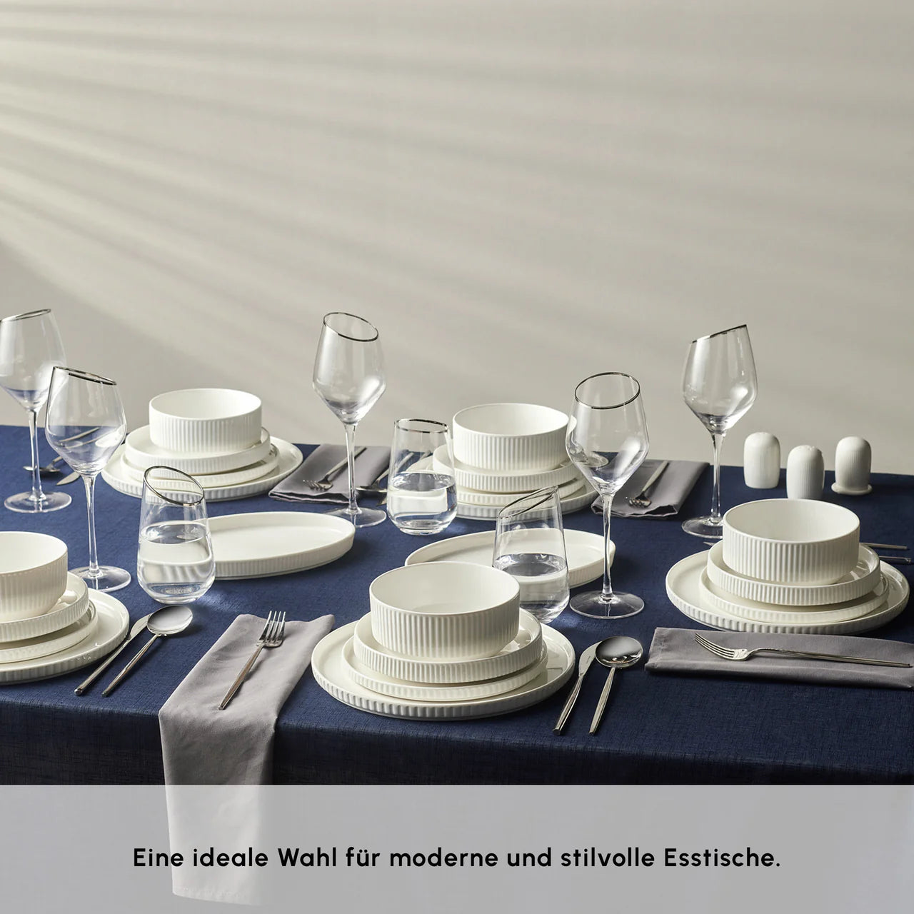 Karaca Forever Bone Pablito 53 Piece Dinner Set for 12 People – White