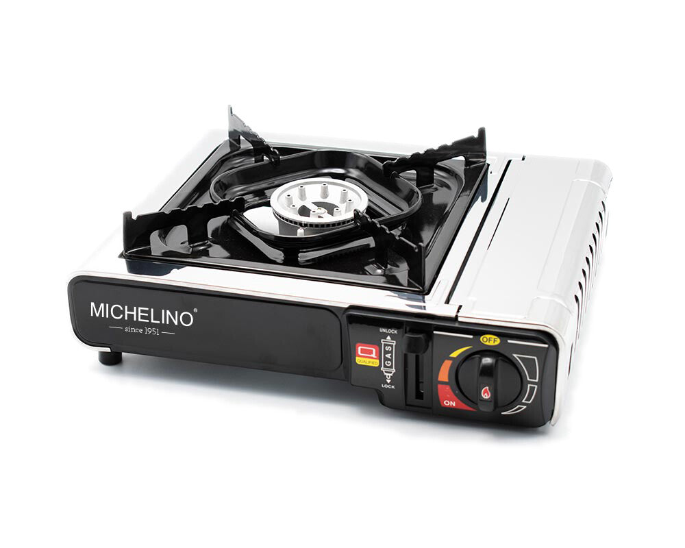 Michelino Kamp Ocağı 2,5 KW – Piezzo Ateşlemeli, Taşıma Çantalı Gazlı Ocak