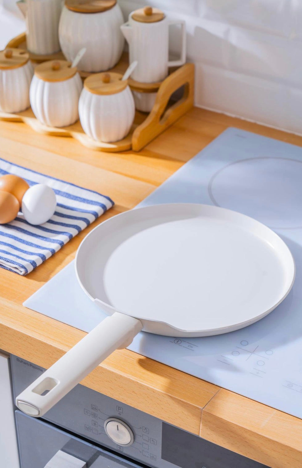 Acar Ultimate Pro Pannenkoekenpan 26 cm Keramische Coating Anti-aanbak Crème