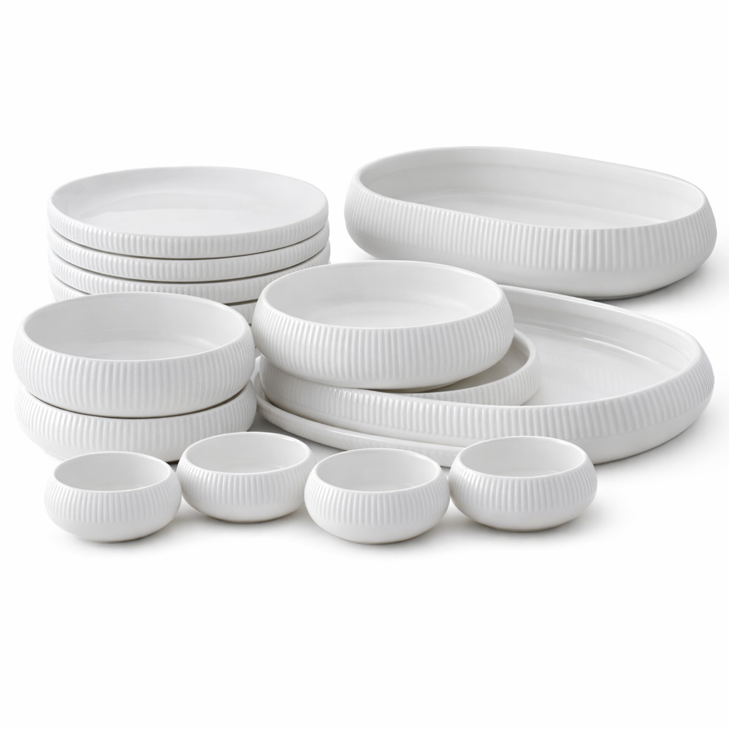 Acar Bianco Liena 27 Parça Yemek Takımı – 6 Kişilik Şık Servis Seti